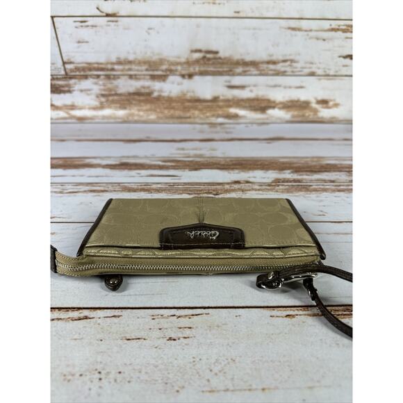 Coach Ashley Signature Sateen Zippy Wallet Wristlet – Satin Canvas Style 47520 - Picture 4 of 8
